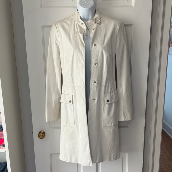 Theory Jackets & Blazers - Theory white leather coat